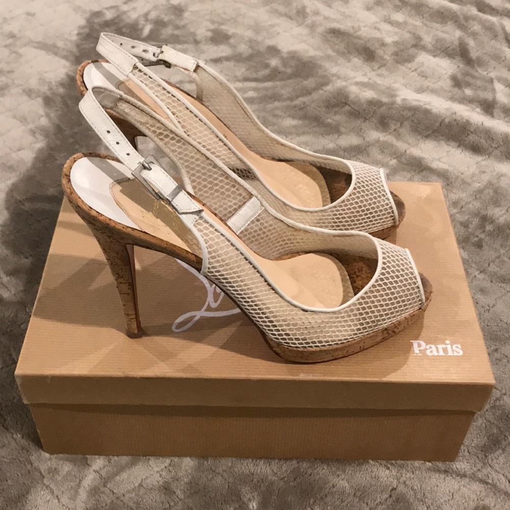 Christian Louboutin Open Toe RETE/CAPRETTO